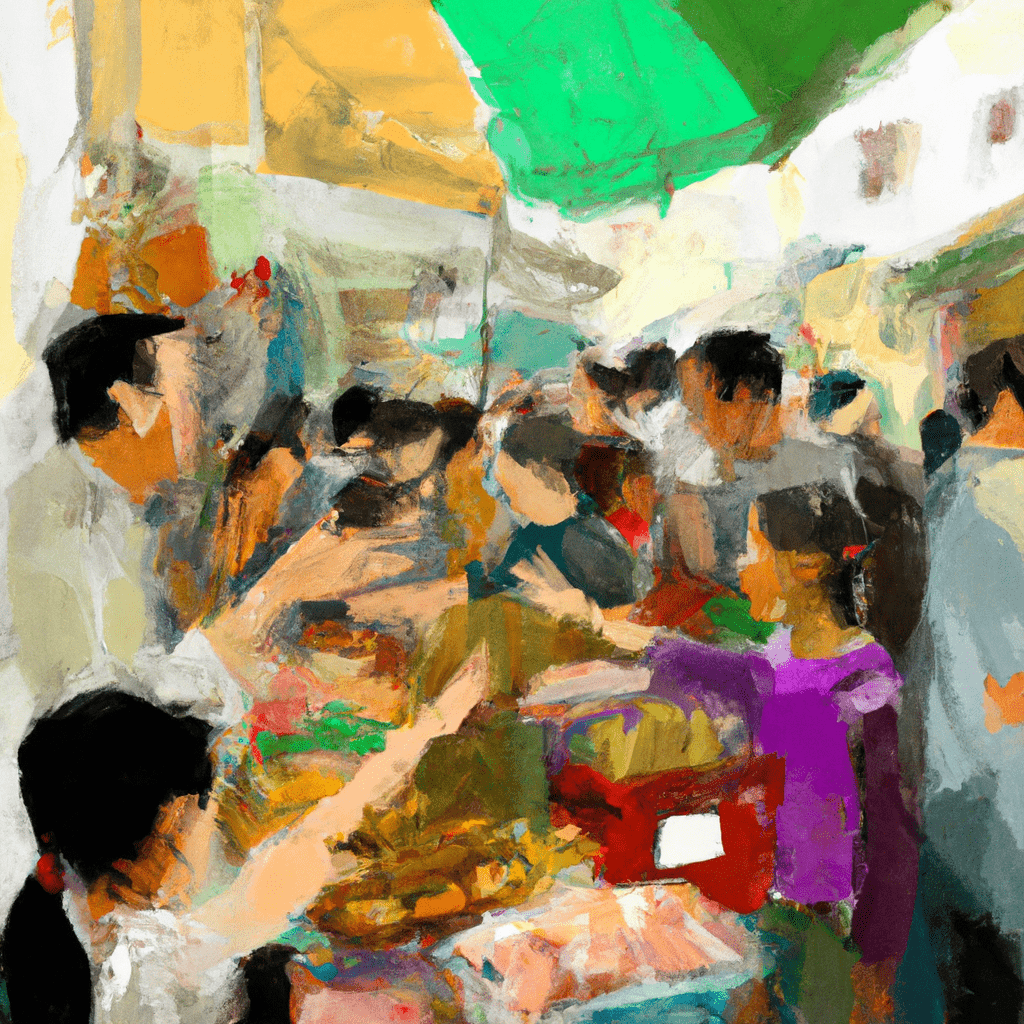 a bustling marketplace with people excha 1024x1024 94916348