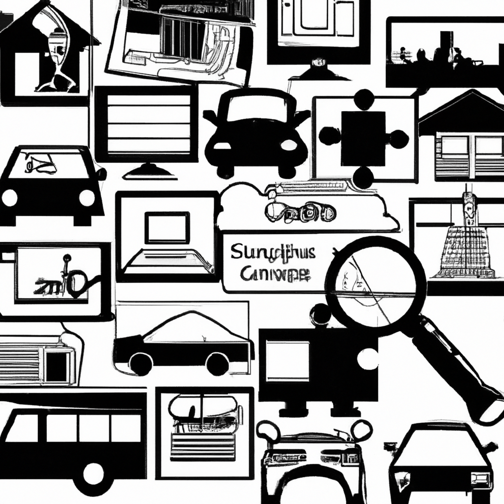 A collage of colorful classified ad icons representing various categories like real estate, vehicles, jobs, services, and personal items.