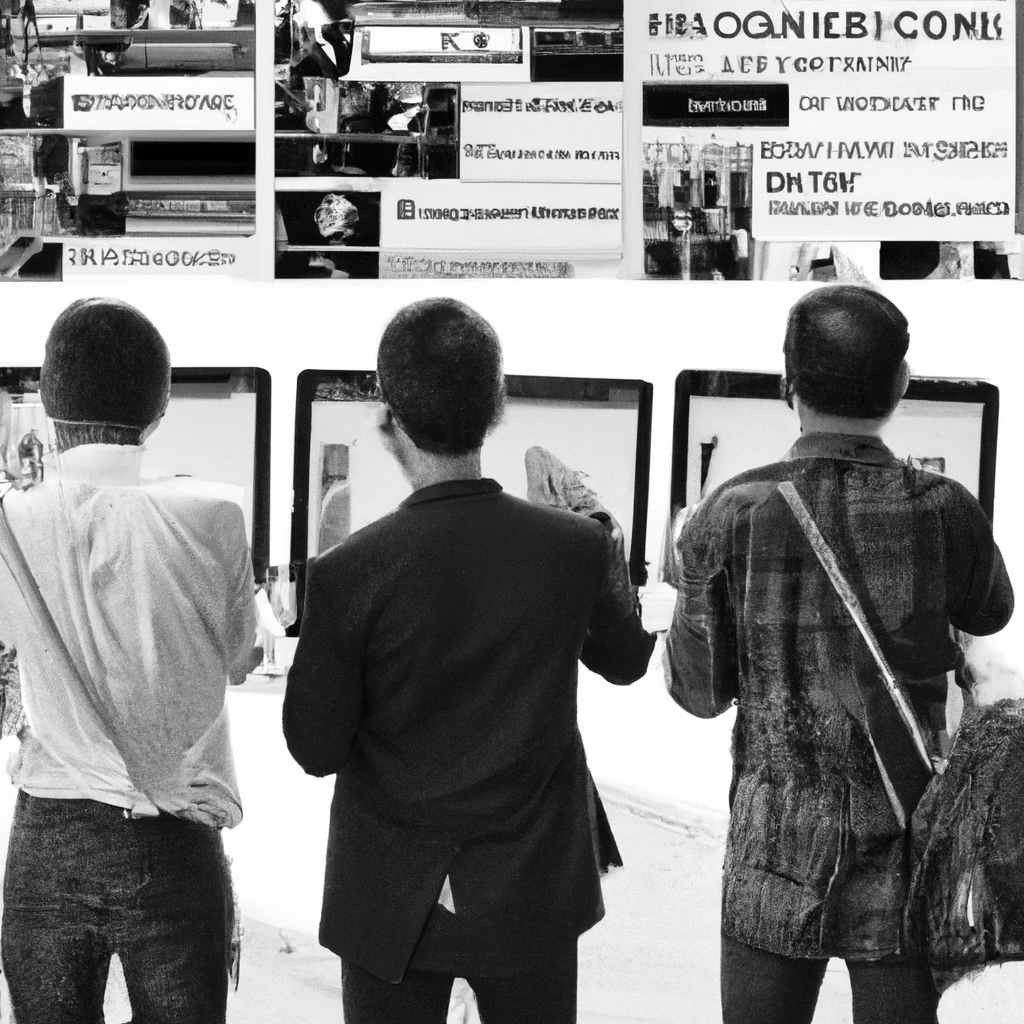 A collage of people posting and viewing classified ads on various digital platforms in Singapore.