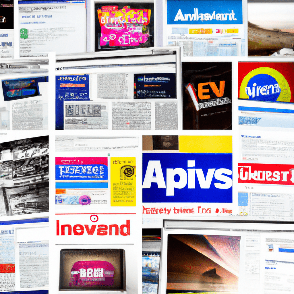 A collage of UK advertising websites.