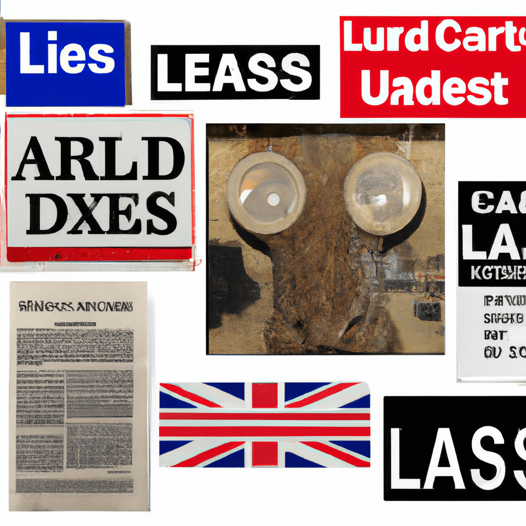 A collage of UK-themed classified ads.