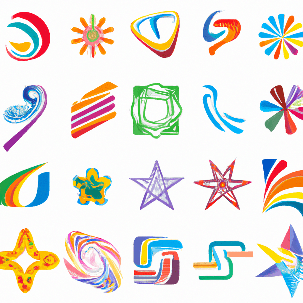 A colorful collage of business logos.