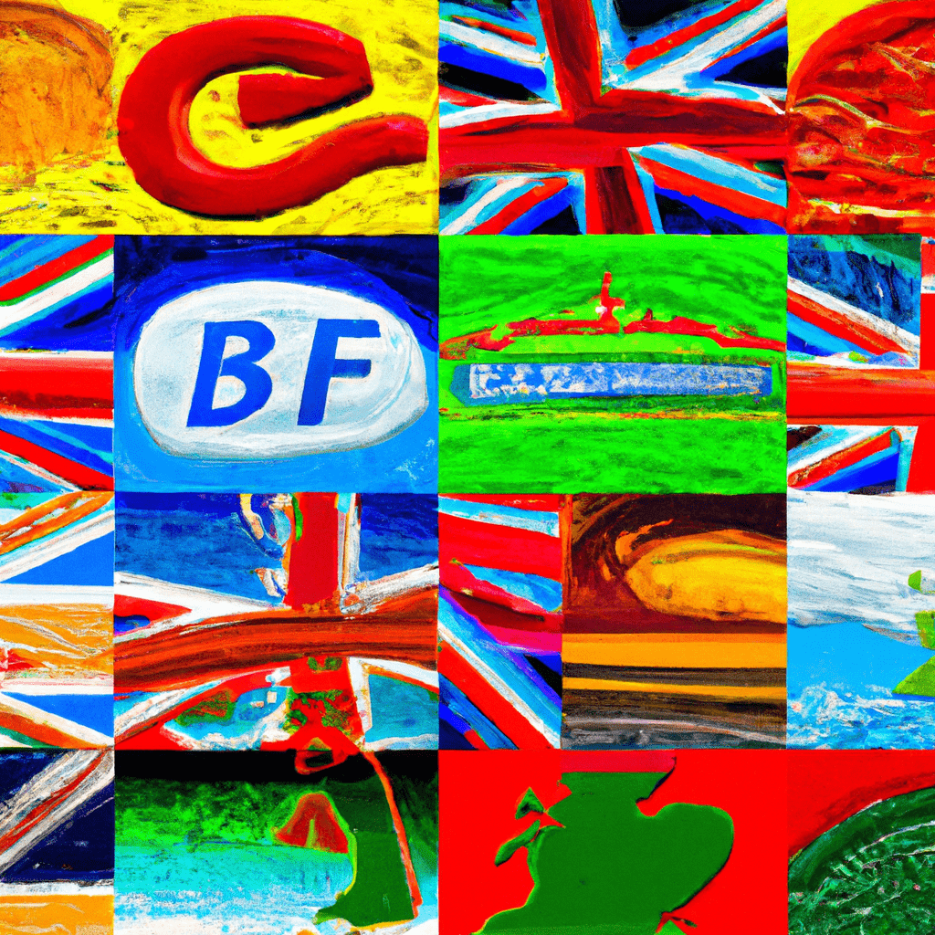 A colorful collage of UK business logos.