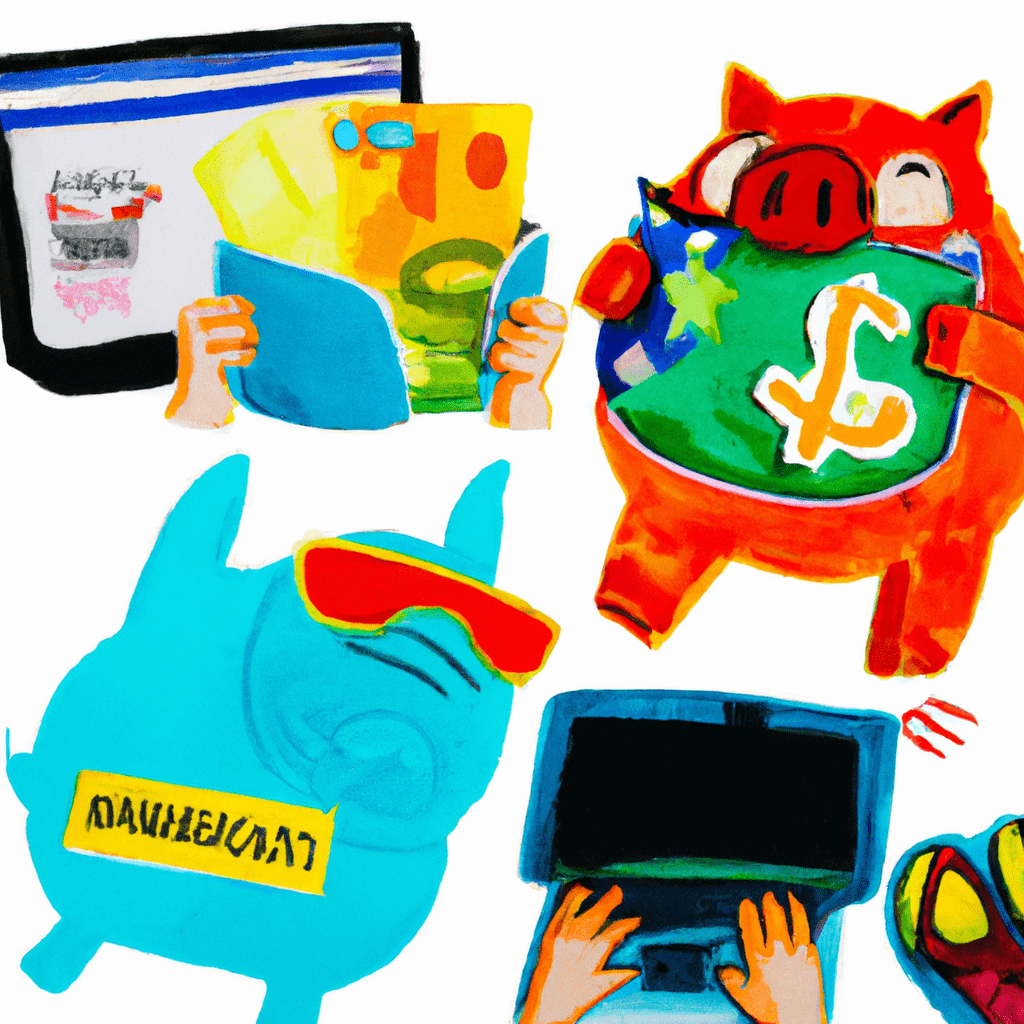 A colorful collage of various items being bought and sold online in Singapore.