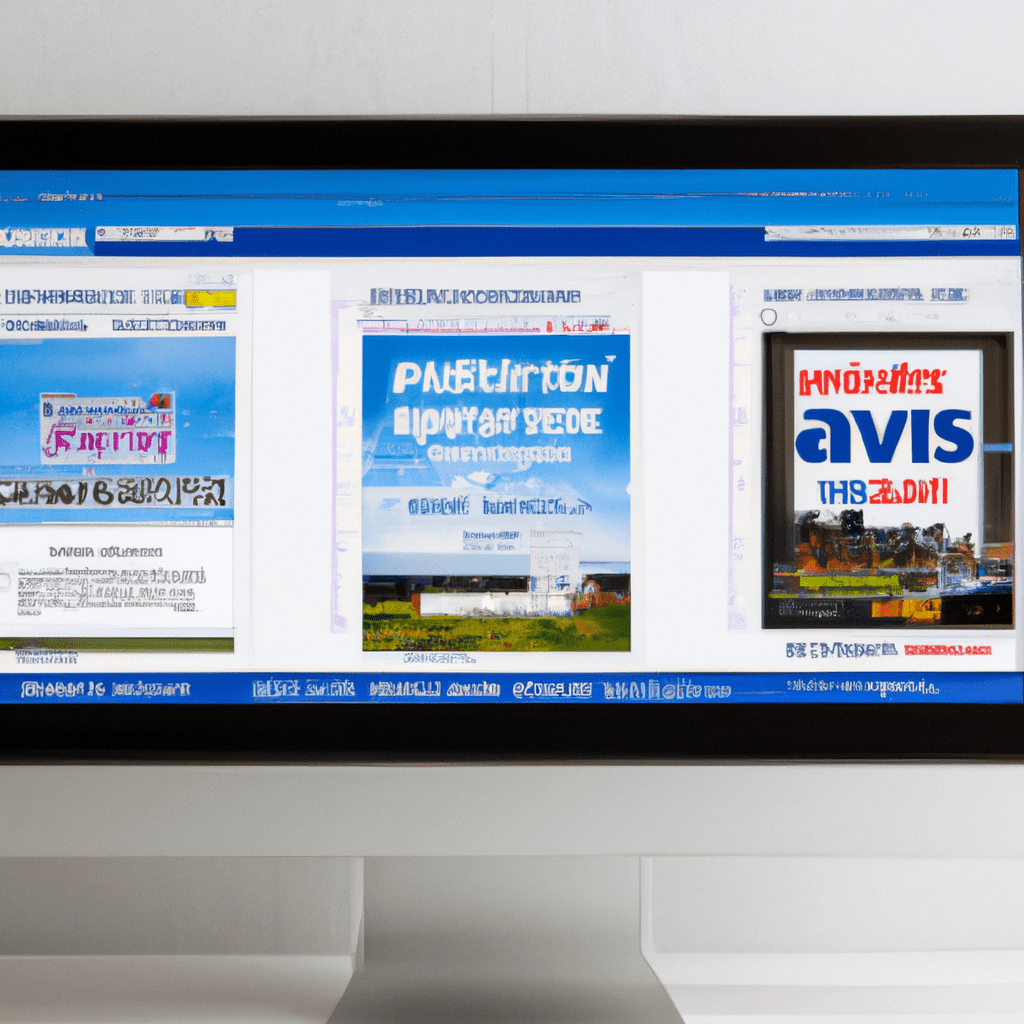 A computer screen displaying various UK advertising websites.