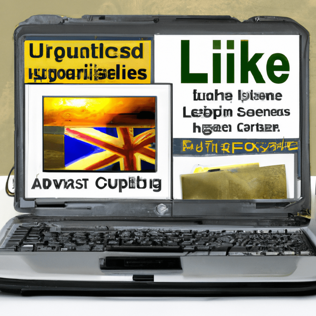 A laptop displaying various classified UK websites.