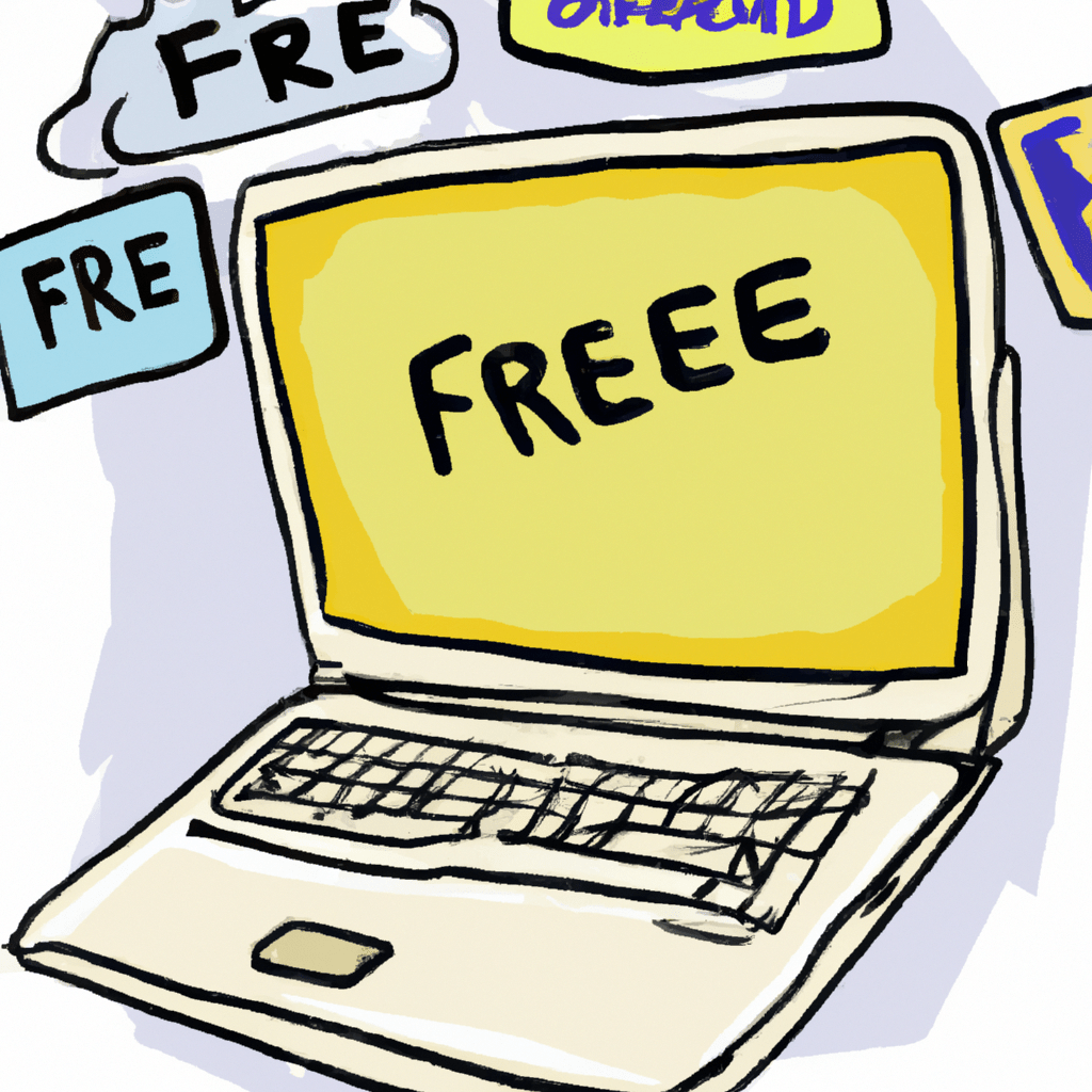 A laptop displaying various free advertising websites in the UK.