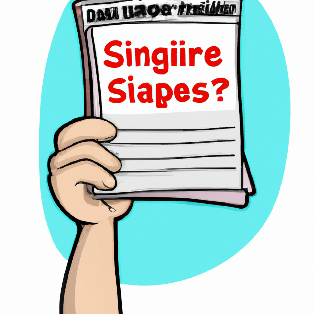 A person holding a Singapore classified ad.