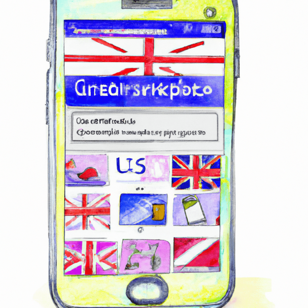 A smartphone displaying a classified UK website with various categories and listings.