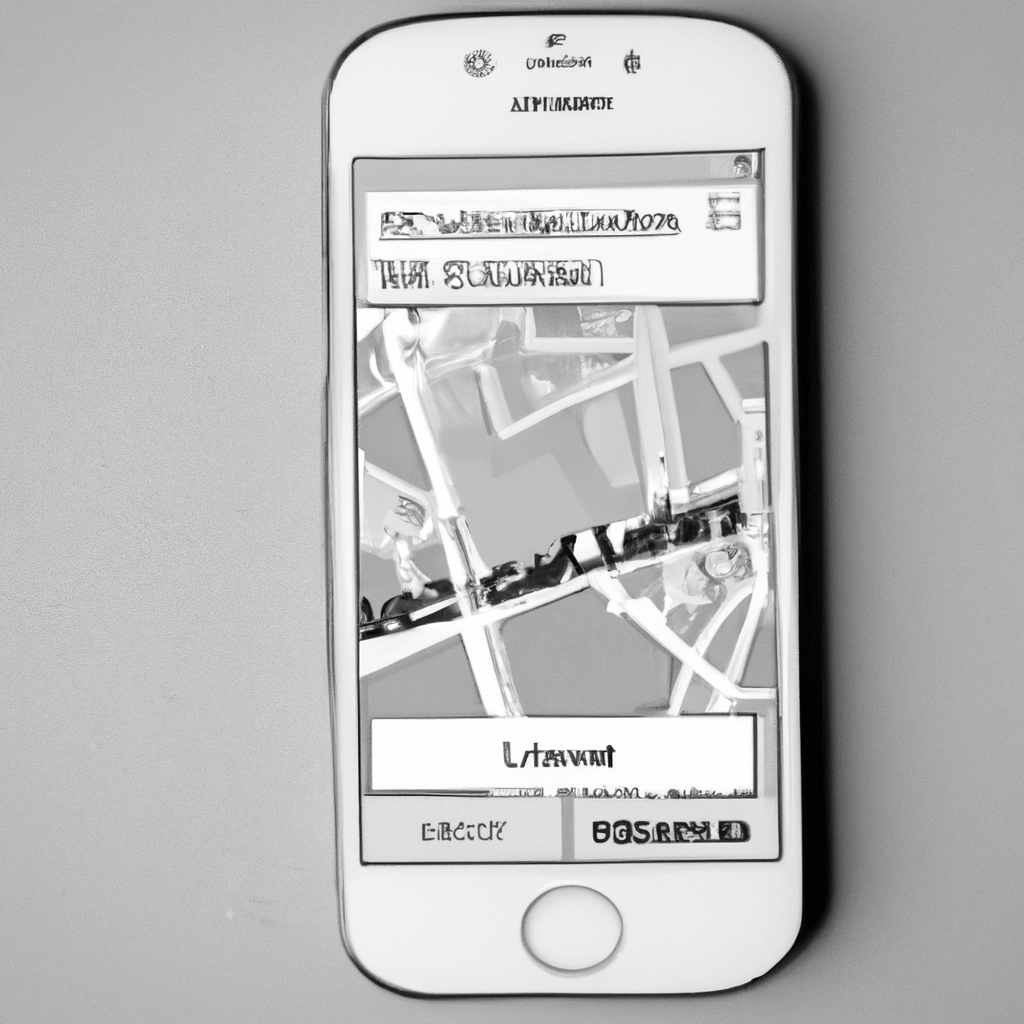 A smartphone displaying a UK classified ad site with a map and keywords.