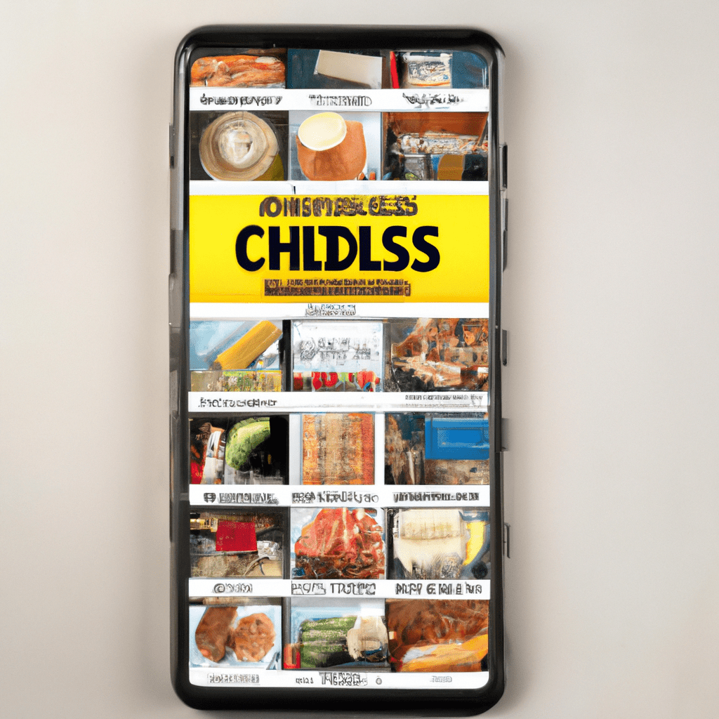 A smartphone displaying a variety of classified ads with different products and services.