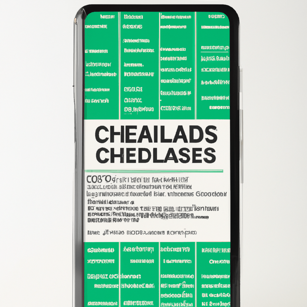 A smartphone displaying a variety of classified ads.