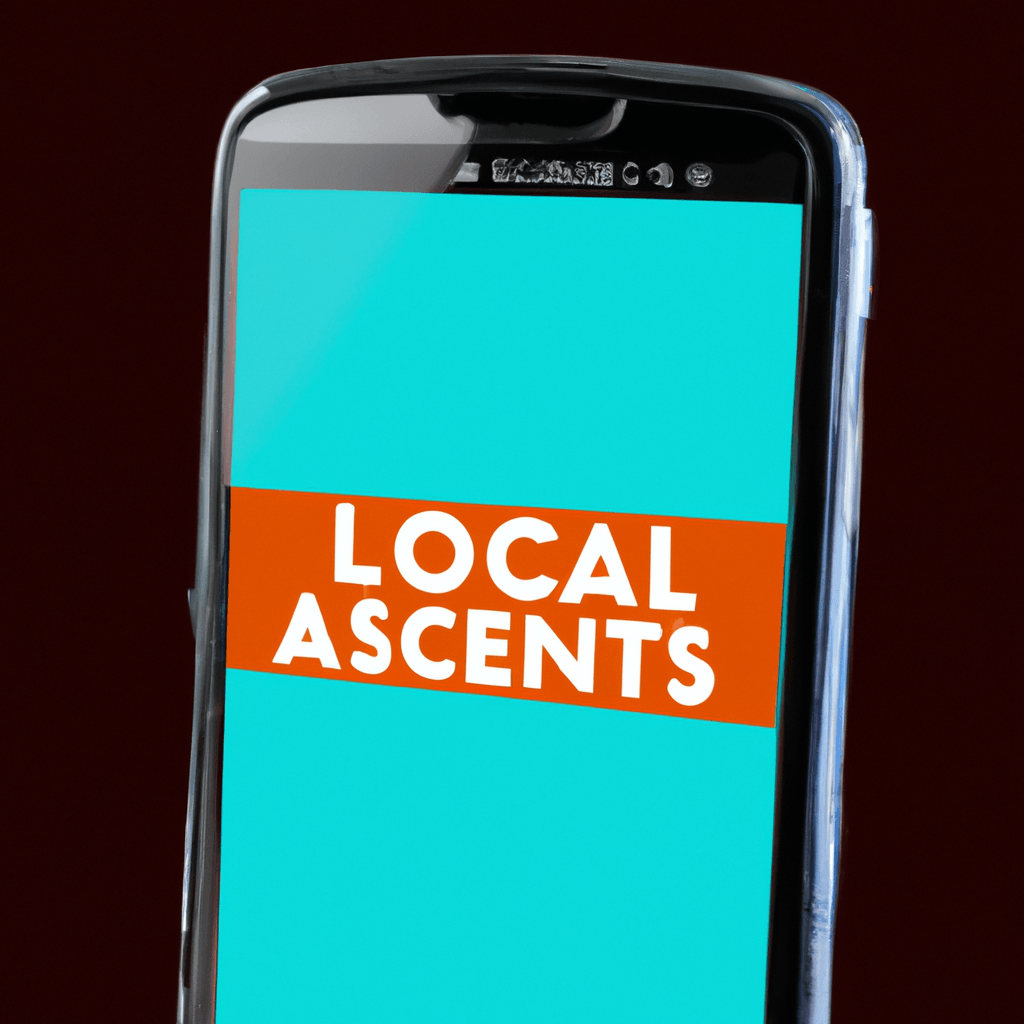 A smartphone displaying various local ads.