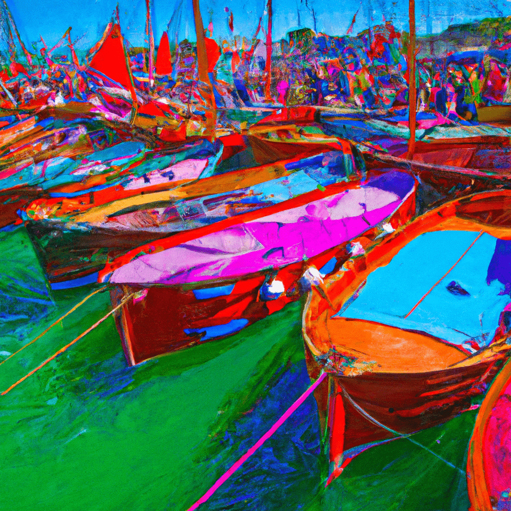 A vibrant boat show in Cornwall.