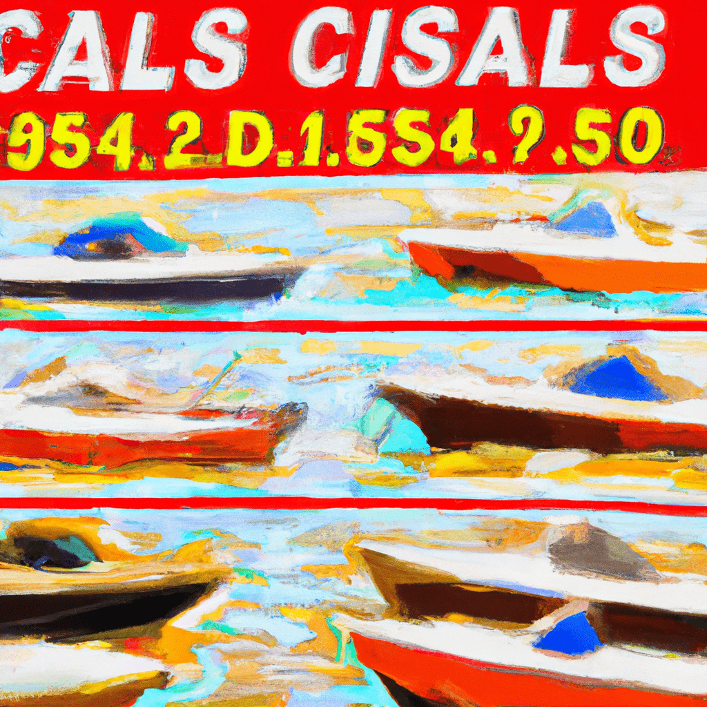 A vibrant classified ads page with boats.