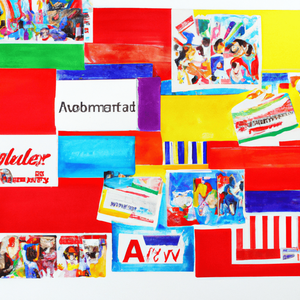 a vibrant collage of colorful advertisem 1024x1024 53476135