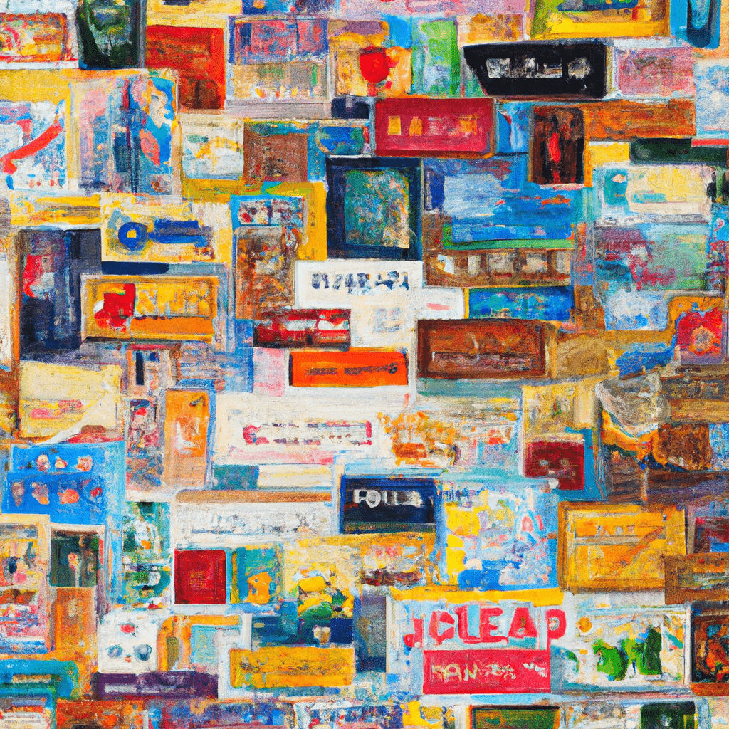 A vibrant collage of diverse classified ads.