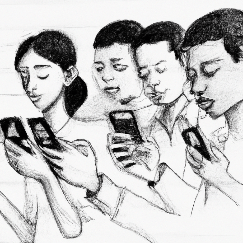 An image of a diverse group of people using smartphones to access a classified ad platform, symbolizing the transformative power of these platforms in India's economy.