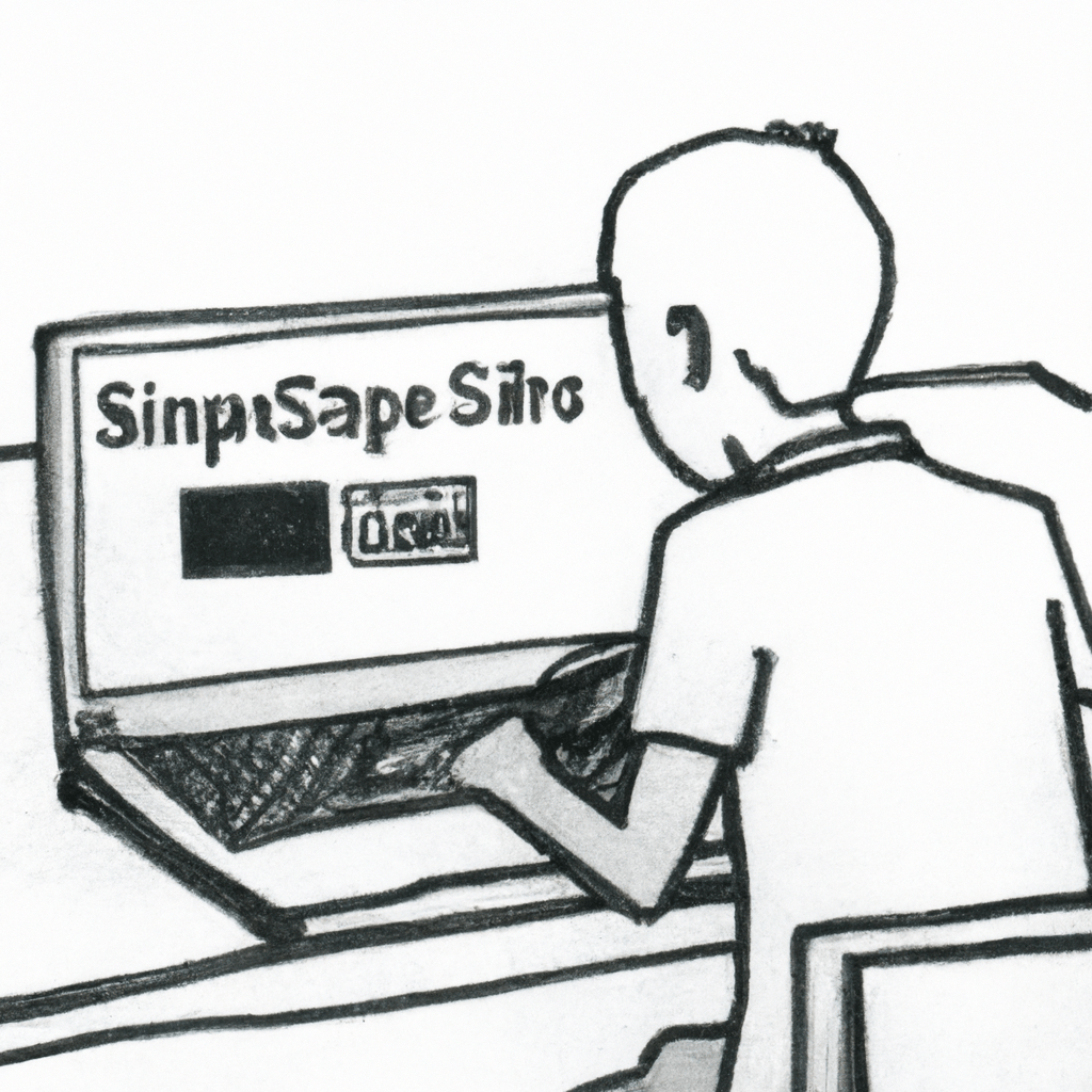 An image of a person using a laptop to post an ad on Classified Singapore.