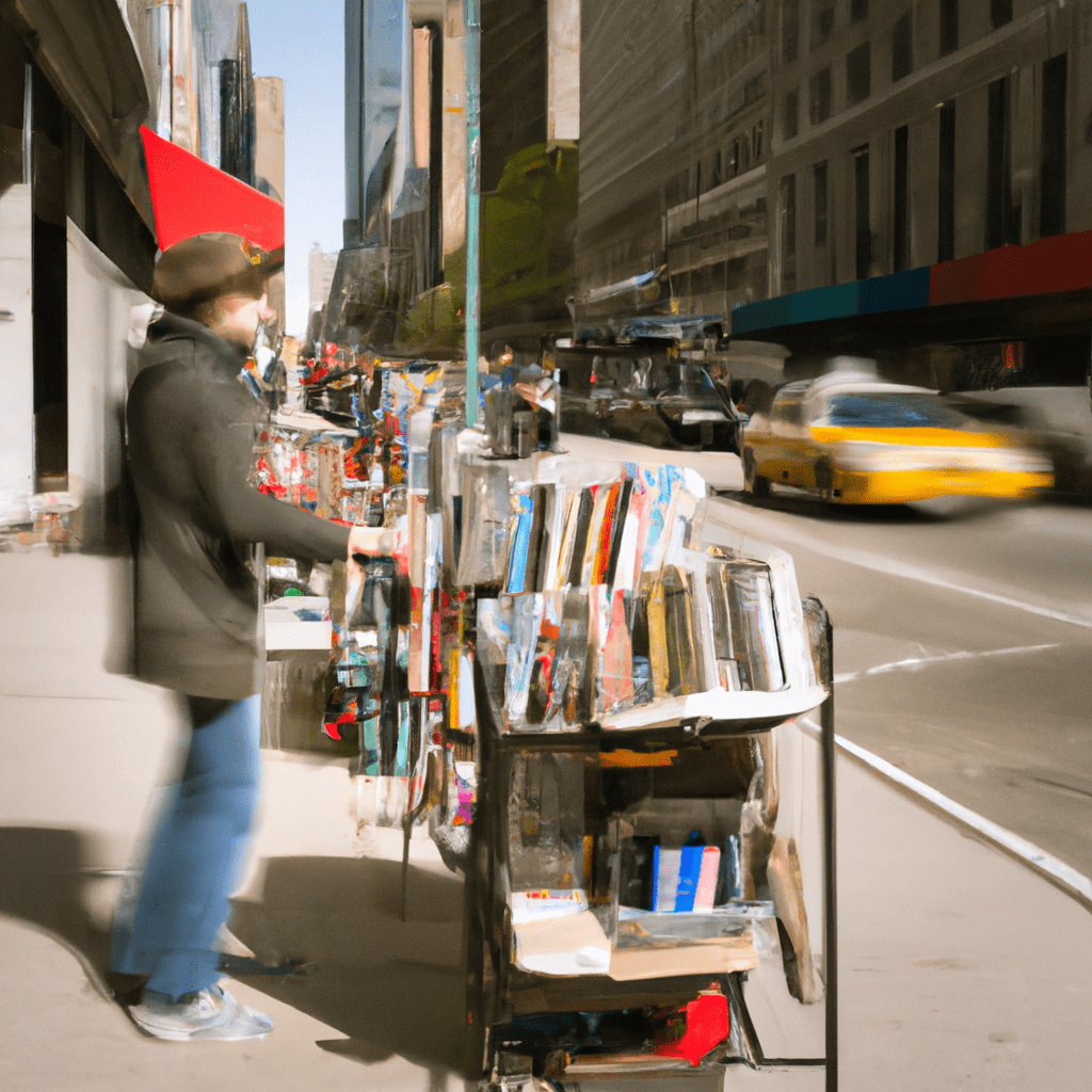 busy new york street with bookstands por 1024x1024 15822145
