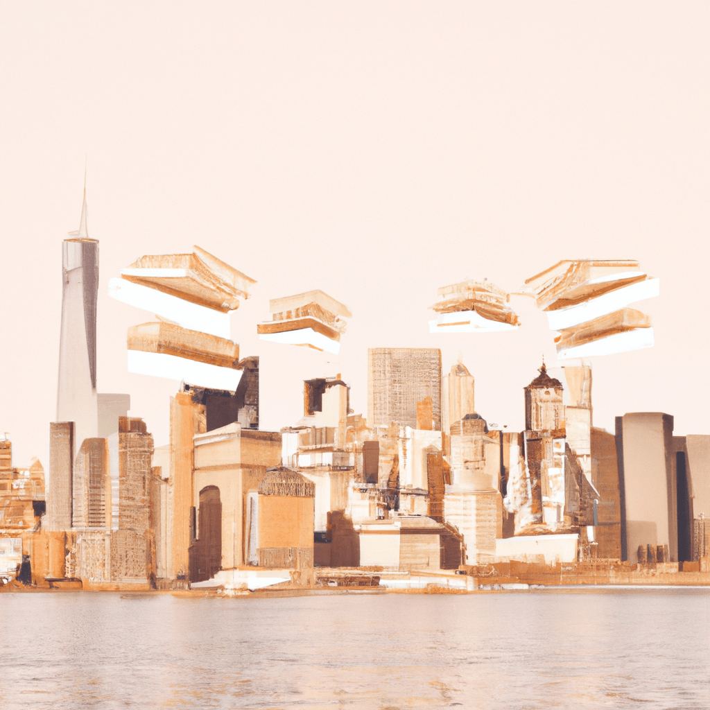 new york skyline with floating books abs 1024x1024 18148184
