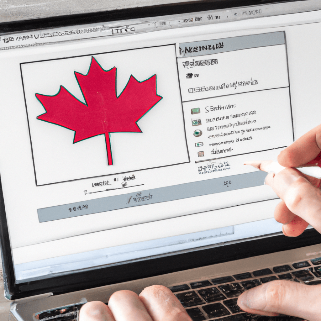 User navigating Classified Canada website on laptop.